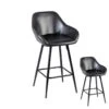 Duo De Tabourets De Bar Noir - HYS - L 52 X L 52 X H 90 Cm 2 Duo De Tabourets De Bar Noir - HYS - L 52 X L 52 X H 90 Cm -Electroménager Soldes tabouret haut 20002711