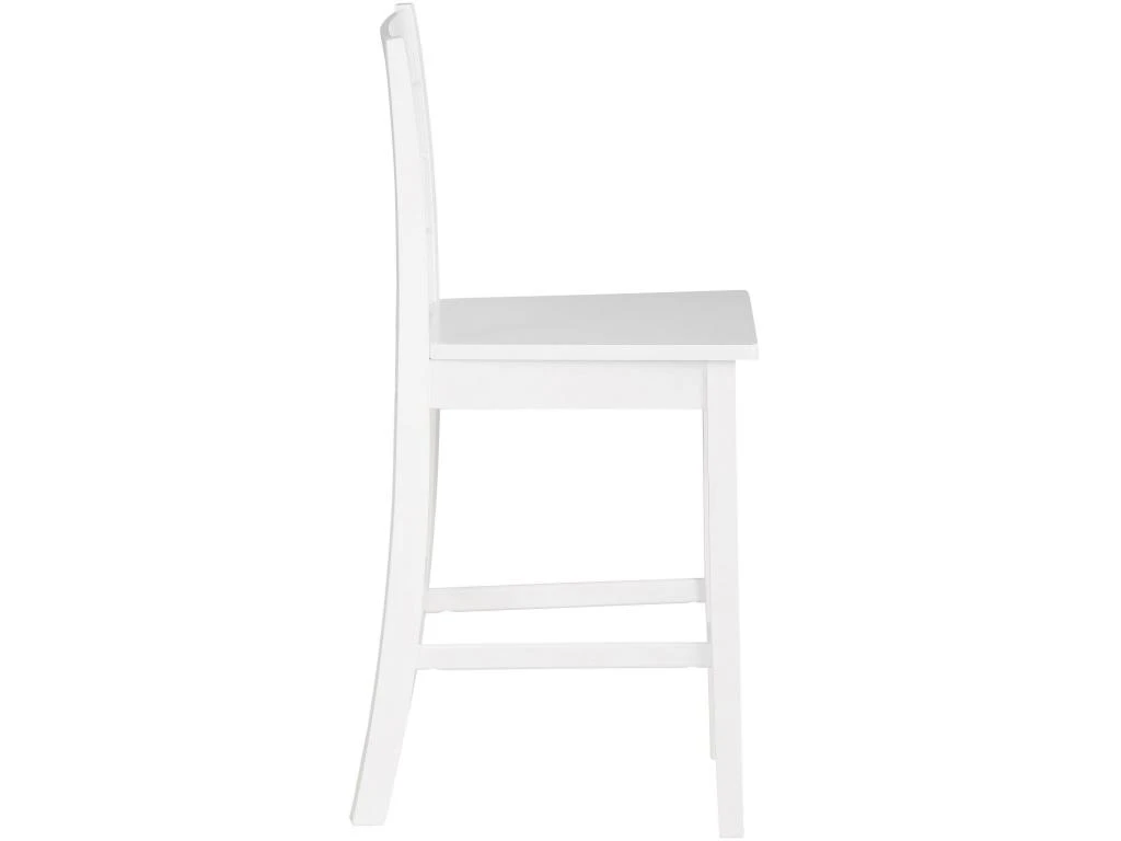 Tabourets De Bar Set De 2 En MDF Blanc 4 Tabourets De Bar Set De 2 En MDF Blanc – Image 2