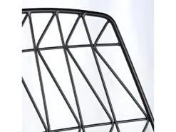 Lot 2 Tabourets De Bar Filaires En Métal Noir Et Coussin Simili - KIRK -Electroménager Soldes tabouret haut 21839627