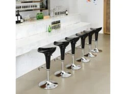 Lot De 4 Tabourets De Bar 59-79cm Réglable Pivotant,elijah -Electroménager Soldes tabouret haut 21966671