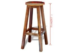 Tabouret De Bar Bois De Récupération Massif 17 Tabouret De Bar Bois De Récupération Massif -Electroménager Soldes tabouret haut 21989523