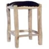 Tabouret De Bar Cuir De Chèvre Véritable Et Bois De Teck Massif 1 Tabouret De Bar Cuir De Chèvre Véritable Et Bois De Teck Massif -Electroménager Soldes tabouret haut 21989965