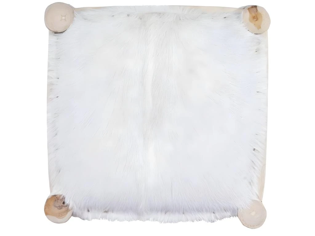 Tabouret De Bar Cuir De Chèvre Véritable Et Bois De Teck Massif 9 Tabouret De Bar Cuir De Chèvre Véritable Et Bois De Teck Massif – Image 7