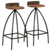 Tabourets De Bar Lot De 2 Bois De Récupération Massif -Electroménager Soldes tabouret haut 21990279
