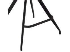 Issa Tabouret De Bar En Similicuir, Marron Foncé, Métal Noir. -Electroménager Soldes tabouret haut 22104081