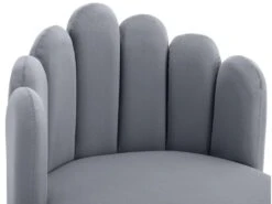 Lot De 2 Tabourets De Bar - Dossier En Forme De Pétale - Pieds Dorés - Velours - Gris -Electroménager Soldes tabouret haut 22137913