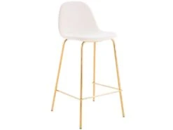 Chaise De Bar Mi-hauteur Henrik En Cuir Synthétique Blanc 65 Cm (lot De 2) -Electroménager Soldes tabouret haut 22349987