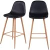 Chaise De Bar Rodrik Noire 73 Cm (lot De 2)