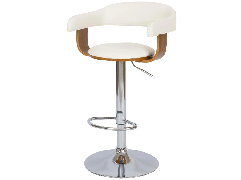 Chaise De Bar Blanche Harold Avec Accoudoirs 62/84 Cm 3 Chaise De Bar Blanche Harold Avec Accoudoirs 62/84 Cm