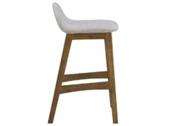 Tabouret De Bar Mi-hauteur Gemma Gris Et Bois Foncé 64 Cm (lot De 2) -Electroménager Soldes tabouret haut 22350369