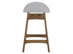 Tabouret De Bar Mi-hauteur Gemma Gris Et Bois Foncé 64 Cm (lot De 2) -Electroménager Soldes tabouret haut 22350375