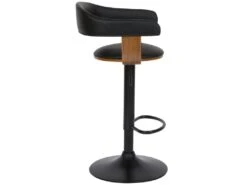 Chaise De Bar Noire Harold Avec Accoudoirs 62/84 Cm -Electroménager Soldes tabouret haut 22350413