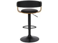 Chaise De Bar Noire Harold Avec Accoudoirs 62/84 Cm -Electroménager Soldes tabouret haut 22350415