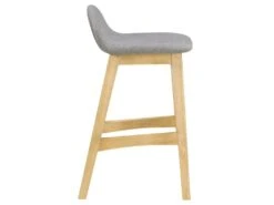 Tabouret De Bar Mi-hauteur Gemma Gris Et Bois Clair 64 Cm (lot De 2) -Electroménager Soldes tabouret haut 22350883