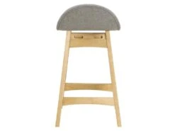 Tabouret De Bar Mi-hauteur Gemma Gris Et Bois Clair 64 Cm (lot De 2) -Electroménager Soldes tabouret haut 22350889
