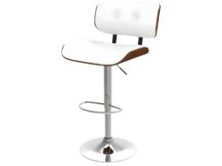 Chaise De Bar Melchior Blanche 69/91 Cm