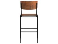 Chaise De Bar Mi-hauteur Clem En Bois Foncé 65 Cm (lot De 2) -Electroménager Soldes tabouret haut 22351261