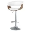 Chaise De Bar Blanche Basile Avec Accoudoirs 59/81 Cm -Electroménager Soldes tabouret haut 22351345