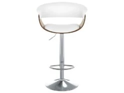 Chaise De Bar Blanche Basile Avec Accoudoirs 59/81 Cm -Electroménager Soldes tabouret haut 22351353