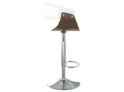 Chaise De Bar Blanche Basile Avec Accoudoirs 59/81 Cm -Electroménager Soldes tabouret haut 22351355