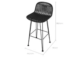 Chaise De Bar Jigani Noire 76 Cm (lot De 2) 11 Chaise De Bar Jigani Noire 76 Cm (lot De 2) -Electroménager Soldes tabouret haut 22351375