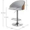 Chaise De Bar Carmelo Gris Clair 63/84 Cm -Electroménager Soldes tabouret haut 22351949