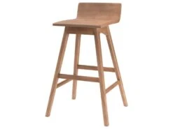 Chaise De Bar Greta En Bois De Teck 72,5 Cm