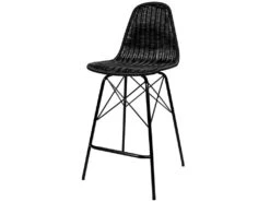 Chaise De Bar Mi-hauteur Tiptur En Résine Tressée Noire 63 Cm (lot De 2) -Electroménager Soldes tabouret haut 22352301