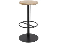 Tabouret De Bar Sansa En Bois Et Métal 75 Cm
