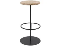Tabouret De Bar Sansa En Bois Et Métal 75 Cm -Electroménager Soldes tabouret haut 22352345