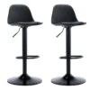 Lot De 2 Tabourets De Bar En Polypropylène Et Métal - Noir - XAFY 2 Lot De 2 Tabourets De Bar En Polypropylène Et Métal - Noir - XAFY -Electroménager Soldes tabouret haut 22421603