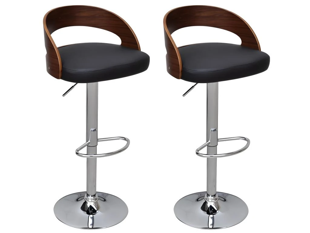 Tabourets De Bar Lot De 2 Bois Courbé 3 Tabourets De Bar Lot De 2 Bois Courbé