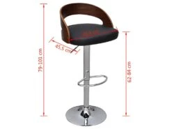 Tabourets De Bar Lot De 2 Bois Courbé 17 Tabourets De Bar Lot De 2 Bois Courbé -Electroménager Soldes tabouret haut 22633861