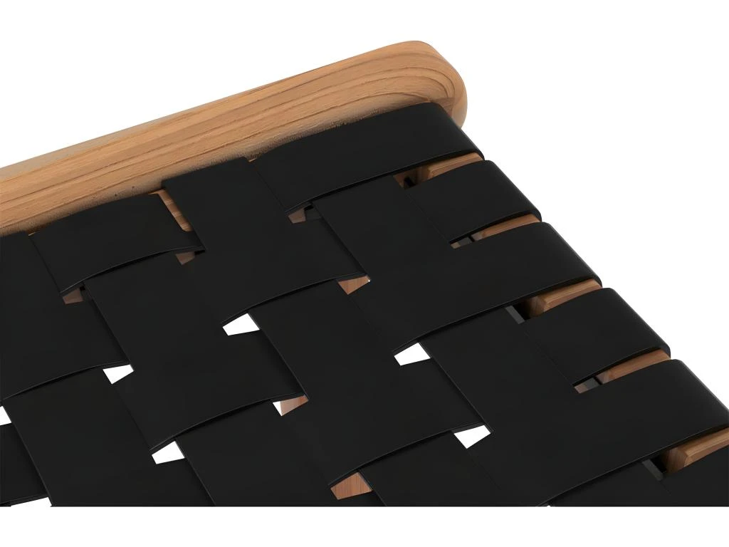 Tabouret De Bar Mi-hauteur Kuna En Cuir Tressé Noir 68 Cm 7 Tabouret De Bar Mi-hauteur Kuna En Cuir Tressé Noir 68 Cm – Image 5