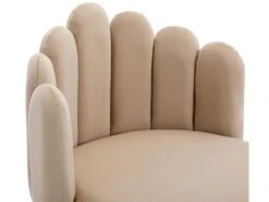 Lot De 2 Tabourets De Bar - Réglable En Hauteur - Dossier En Forme De Pétale - Velours - Beige -Electroménager Soldes tabouret haut 22704059