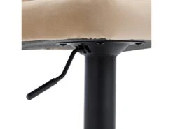 Lot De 2 Tabourets De Bar - Réglable En Hauteur - Dossier En Forme De Pétale - Velours - Beige -Electroménager Soldes tabouret haut 22704061