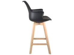 Lot De 2 Chaises De Bar Scandinaves MOTA (Noir-marron Foncé) -Electroménager Soldes tabouret haut 22744765