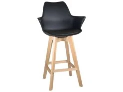 Lot De 2 Chaises De Bar Scandinaves MOTA (Noir) -Electroménager Soldes tabouret haut 22744771