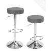 KAYELLES Lot De 2 Tabourets Bar Rond Réglable En Hauteur YO (Gris) -Electroménager Soldes tabouret haut 22748743