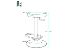 KAYELLES Lot De 2 Tabourets Bar Rond Réglable En Hauteur YO (Gris) -Electroménager Soldes tabouret haut 22748749