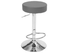 KAYELLES Lot De 2 Tabourets Bar Rond Réglable En Hauteur YO (Gris) -Electroménager Soldes tabouret haut 22748753