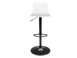 Lot De 2 Tabourets De Bar CLARK - Polypropylène - Blanc - Base Noire 9 Lot De 2 Tabourets De Bar CLARK - Polypropylène - Blanc - Base Noire -Electroménager Soldes tabouret 345619