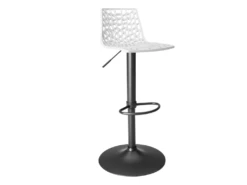 Lot De 2 Tabourets De Bar CLARK - Polypropylène - Blanc - Base Noire 8 Lot De 2 Tabourets De Bar CLARK - Polypropylène - Blanc - Base Noire -Electroménager Soldes tabouret 345621