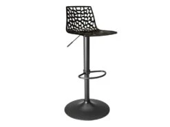 Lot De 2 Tabourets De Bar CLARK - Polypropylène - Noir - Base Noire -Electroménager Soldes tabouret 345625