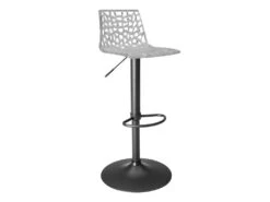 Lot De 2 Tabourets De Bar CLARK - Polycarbonate - Transparent - Base Noire -Electroménager Soldes tabouret 345643