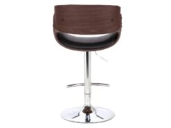 Lot De 2 Tabourets De Bar JELSA - Simili Et Métal Chromé - Noyer Et Noir -Electroménager Soldes tabouret 350523