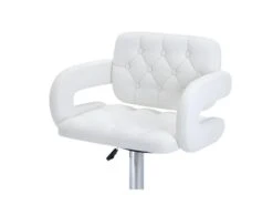 Lot De 2 Tabourets De Bar CONAN - Simili - Hauteur Ajustable - Blanc -Electroménager Soldes tabouret 353471