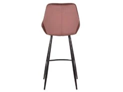 Lot De 2 Tabourets De Bar - Velours - Rose - MASURIE -Electroménager Soldes tabouret 363971