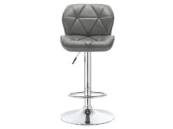 Lot De 2 Tabourets De Bar CALVIN - Simili - Hauteur Ajustable - Gris -Electroménager Soldes tabouret 372803