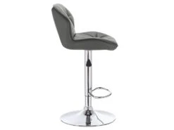 Lot De 2 Tabourets De Bar CALVIN - Simili - Hauteur Ajustable - Gris -Electroménager Soldes tabouret 372807